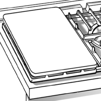 Plaque mijotage pour module Open'Cook avec table de cuisson gaz 2 feux