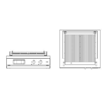 Module à poser avec table de cuisson gaz 2 feux