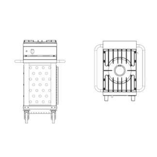 Module mobile Open'Cook avec table de cuisson gaz 1 feu