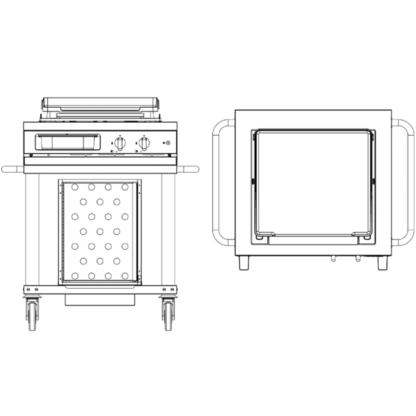 Module mobile Open'Cook avec plancha gaz